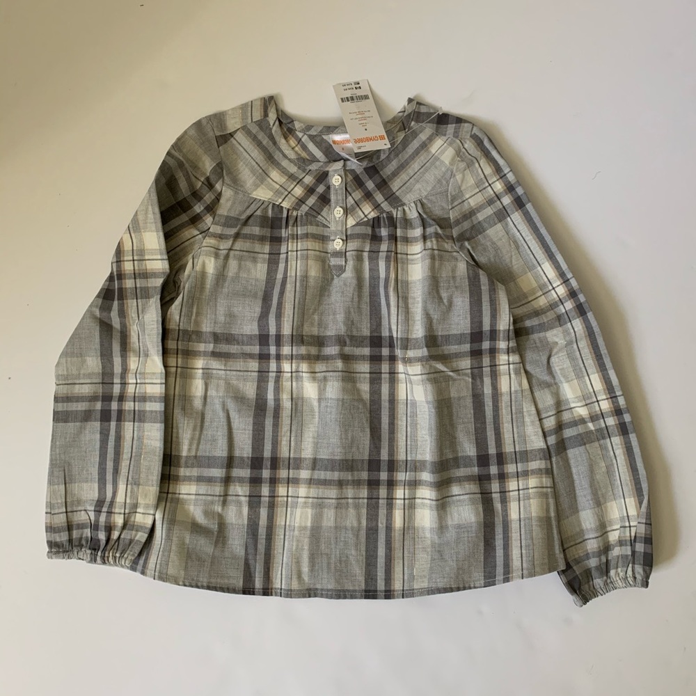 NEW Gymboree Outlet Plaid Blouse 8